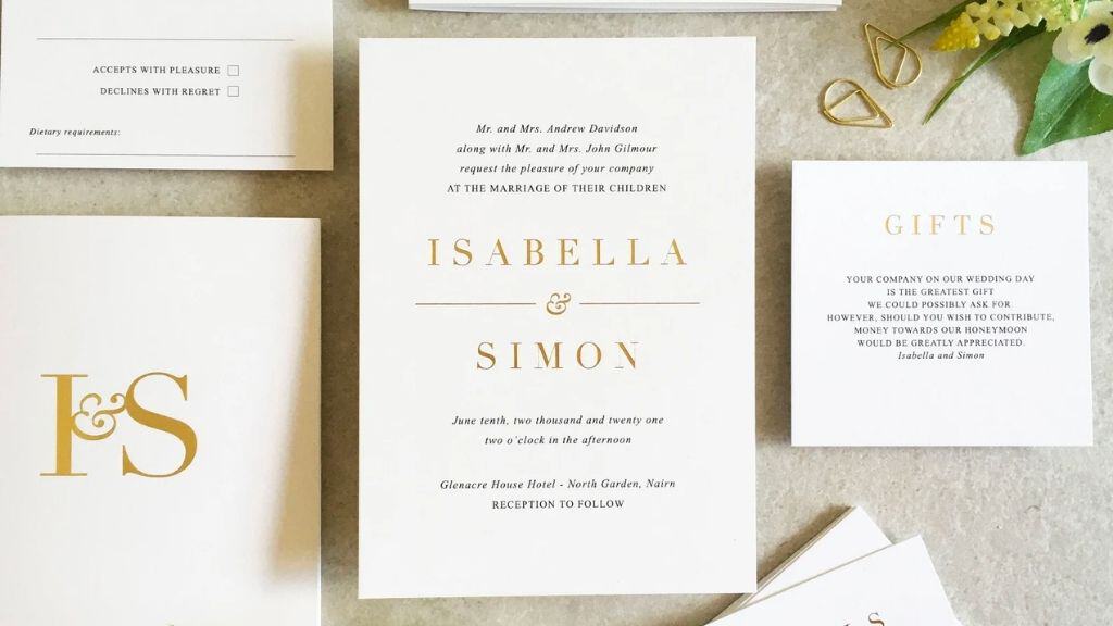 Isabella Ink & Foil Wedding Invitations