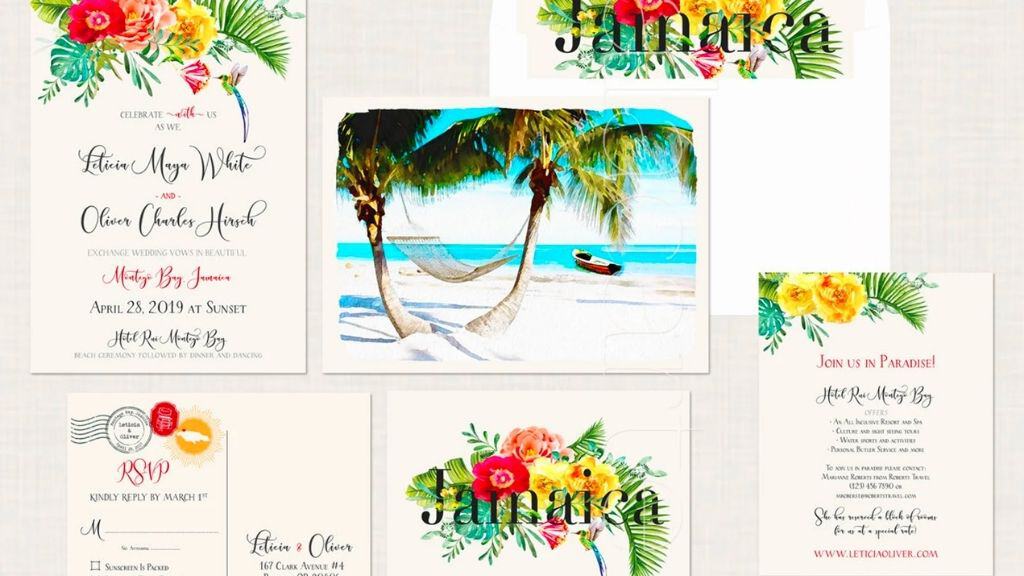 Jamaica Destination Wedding Invitation