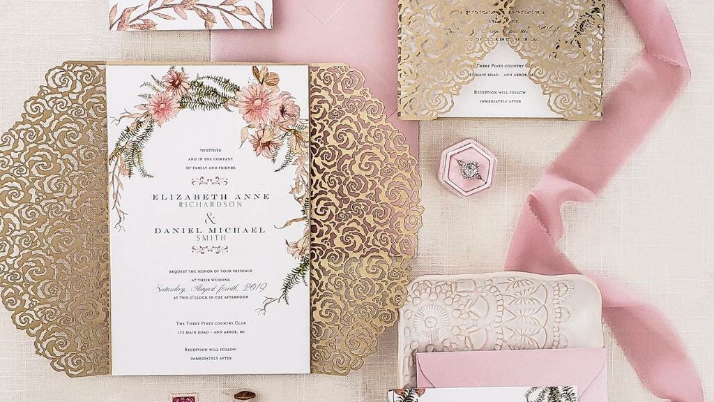 Whimsical Rustic Chic Wedding Invitations