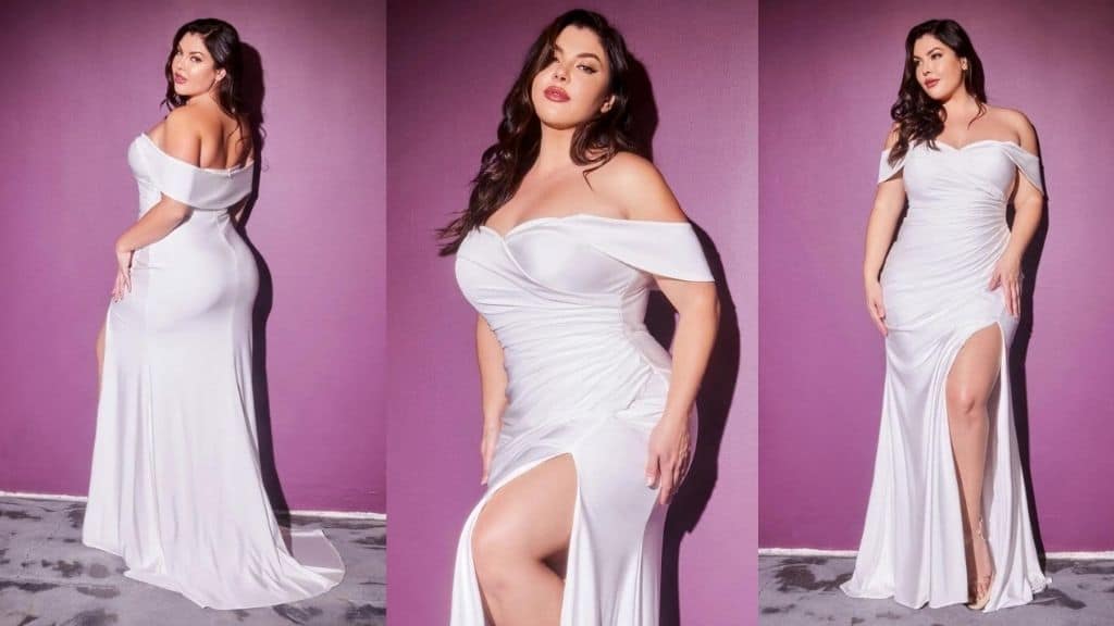 Ama Off the Shoulder Satin Bridal Gown