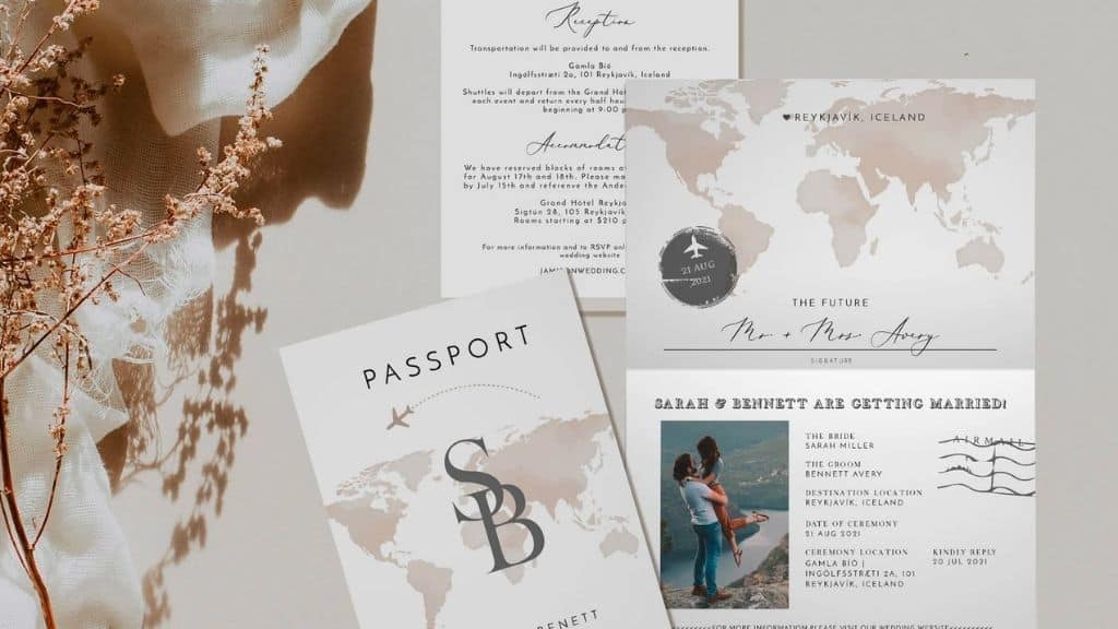 CARMEN Passport Wedding Invitation Template