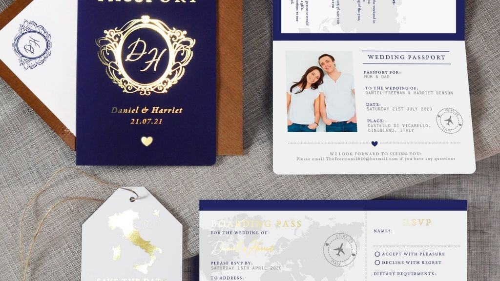 Custom Boarding Pass Wedding Invitation