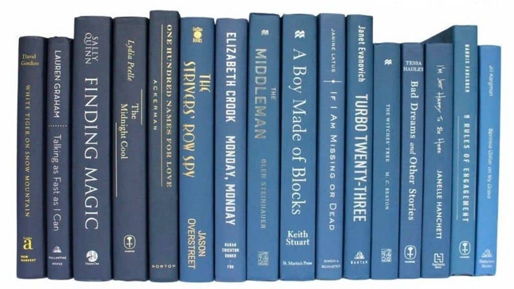 Navy Blue Fiction Decorative Books
