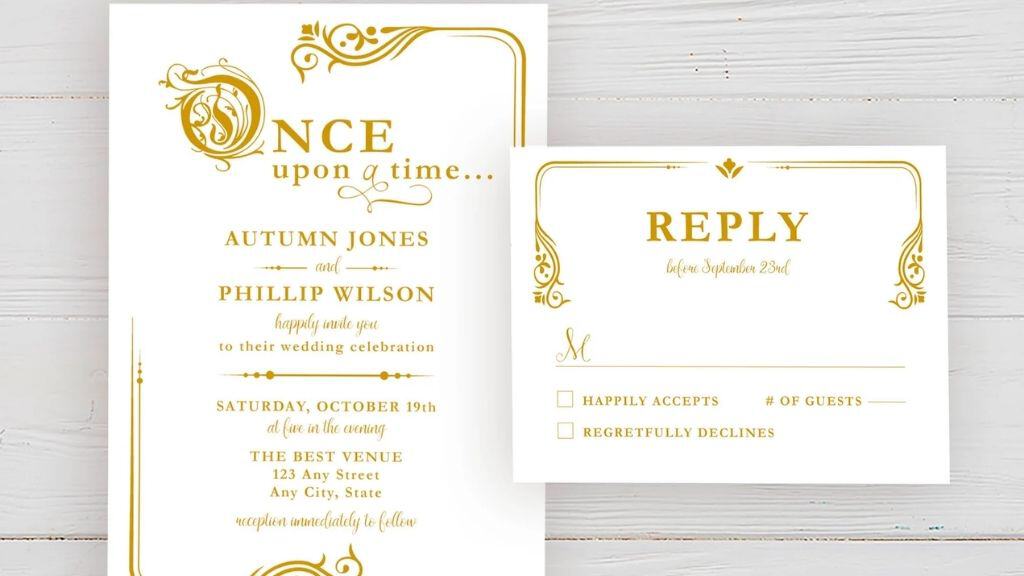 Once Upon a Time Custom Wedding Invitations