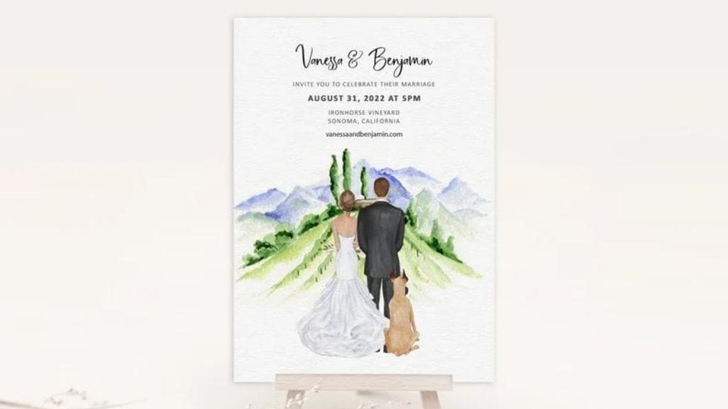 Personalized Vineyard Wedding Invitation