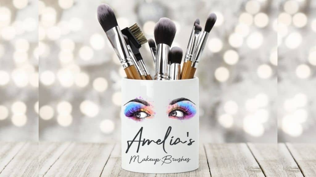 Personalized Makeup Brush Holder