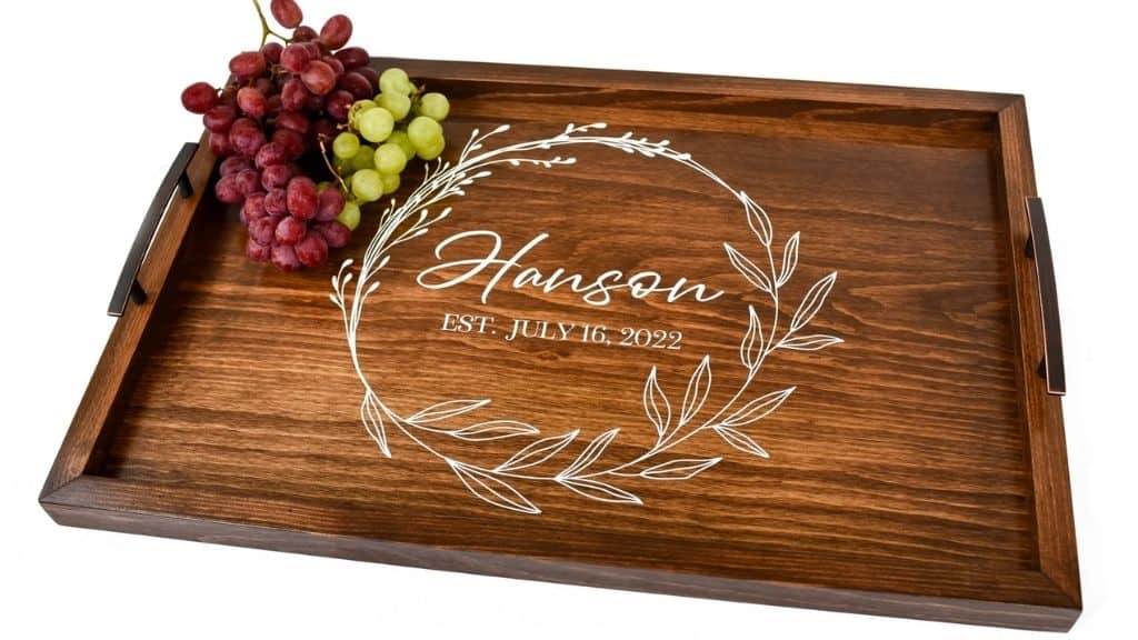 Personalized Wood Serving Tray