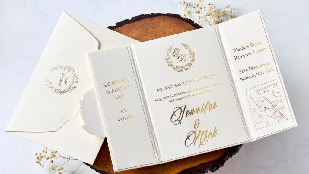 Thick Premium Invitation with Gold Foil