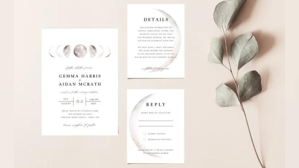 Celestial Wedding Invitation Set