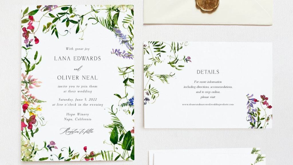 Wildflowers Wedding Invitation Suite