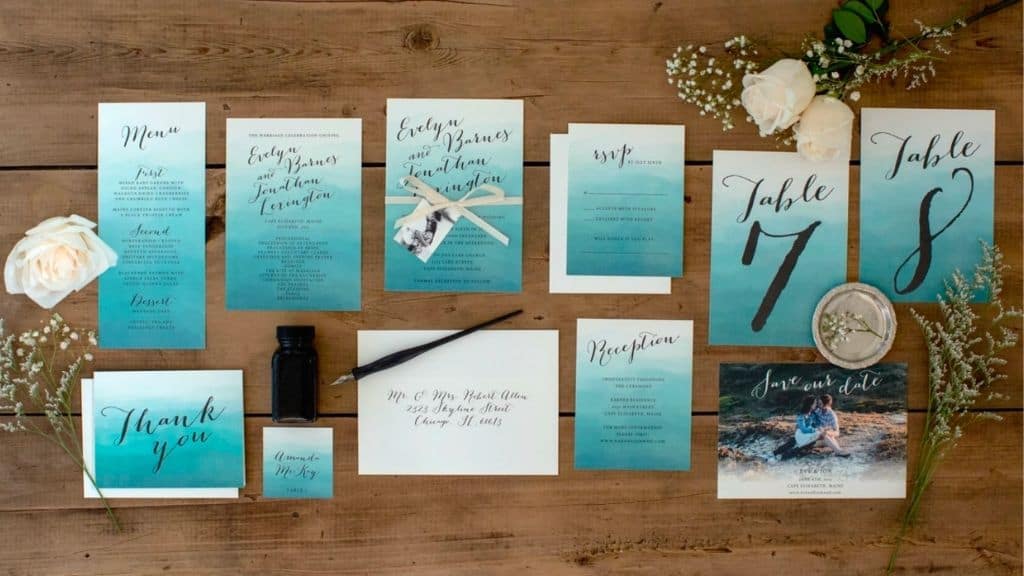 Ombre Wedding Invitations