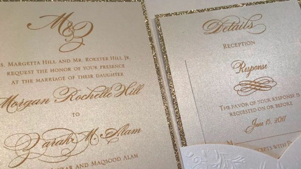 Elegant Ivory Laser Cut Wedding Invitation
