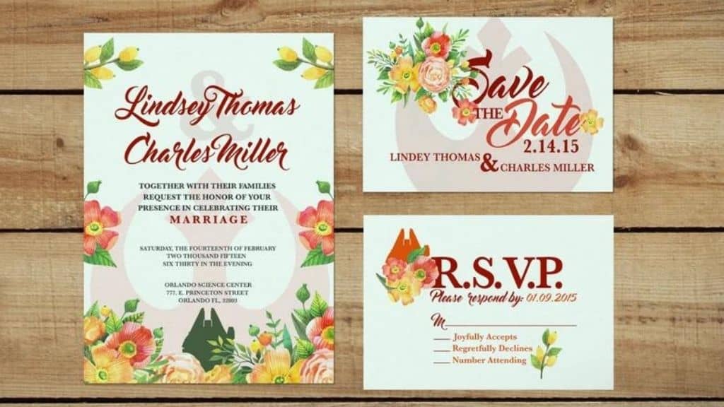 Star Wars Wedding Invitation Kit