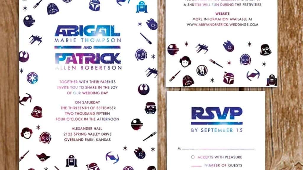 Star Wars Galaxy Wedding Invitation