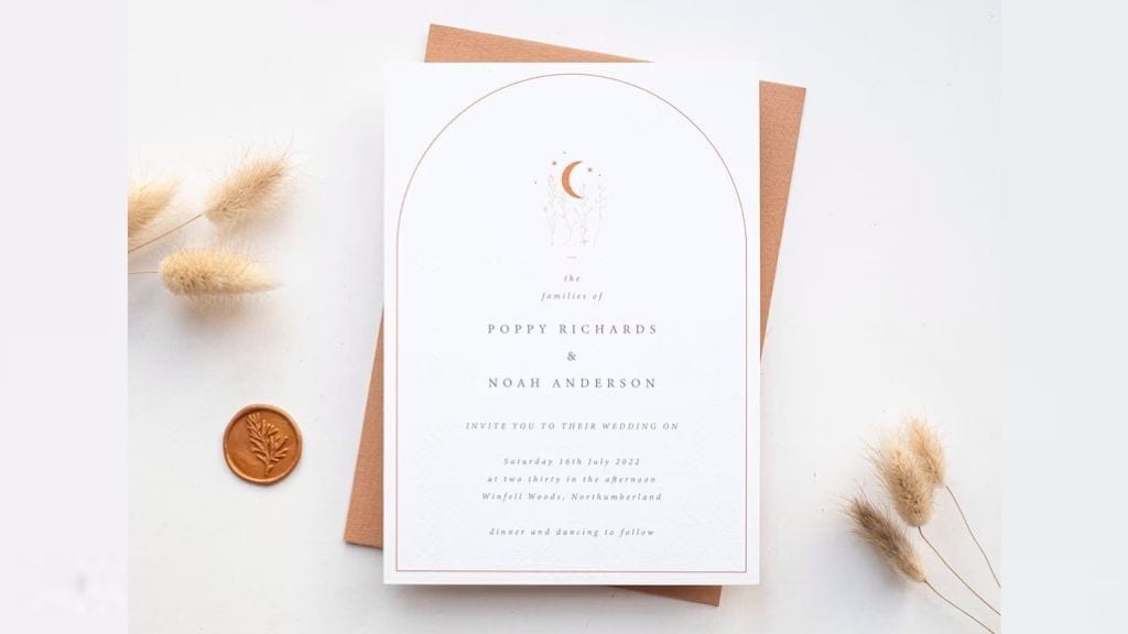 Boho Wildflower Wedding Invitation