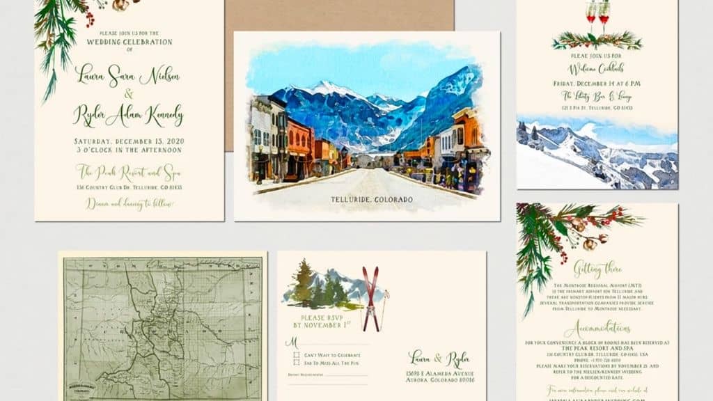 Terrific Telluride Wedding Invitation Set