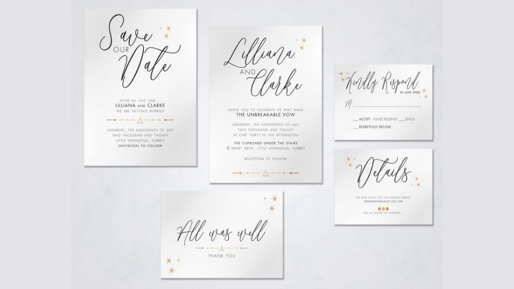 The Unbreakable Vow Harry Potter Digital Invite