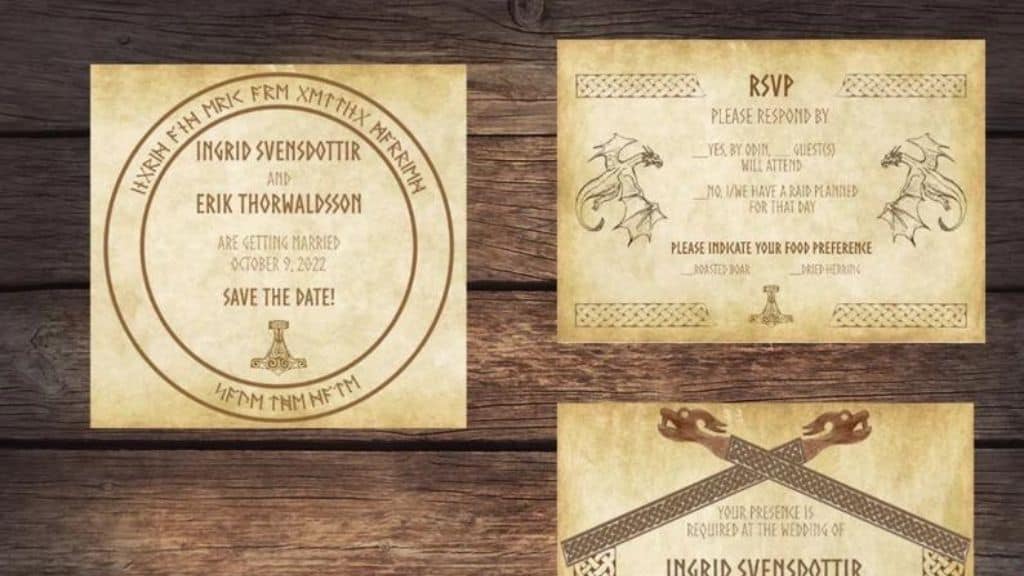 Viking Wedding Invitation Suite