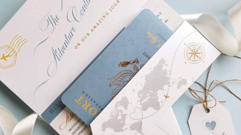 Luxury Wallet Passport Wedding Invitation