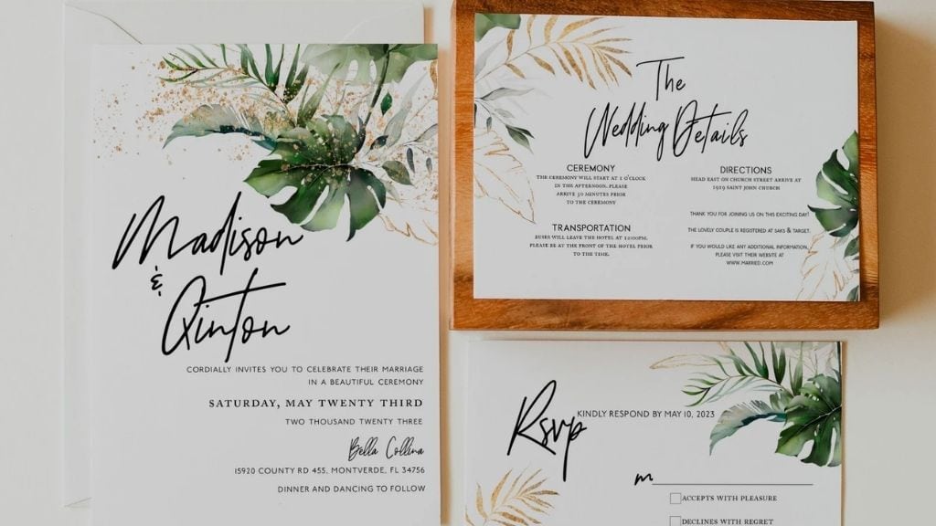 Tropical Wedding Invitation Suite
