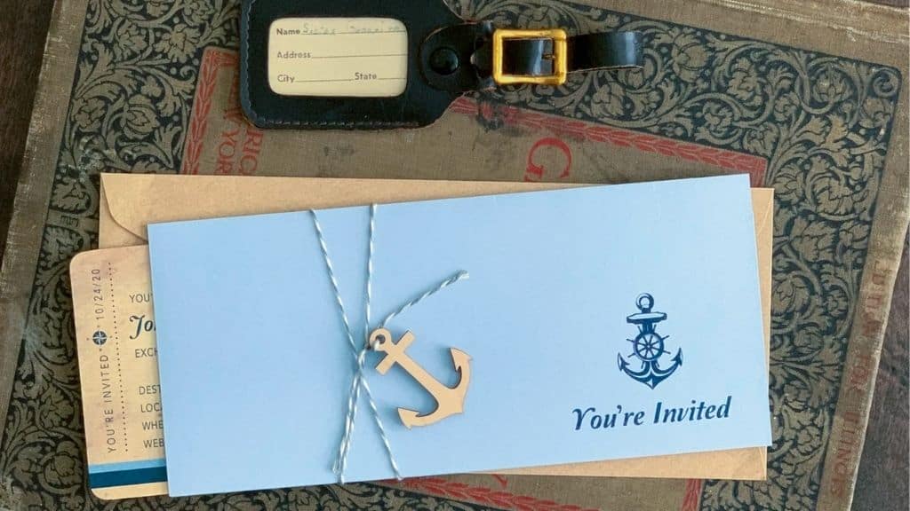 Caribbean Cruise Wedding Invitation