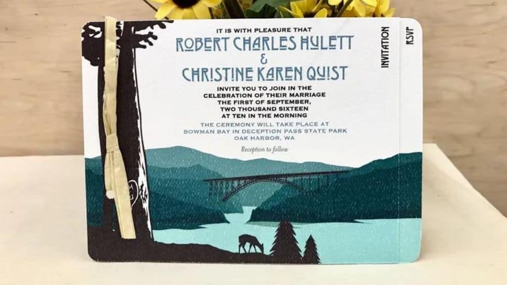 New River Gorge WV Wedding Invitation