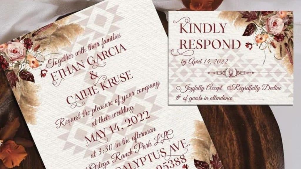 Shabby Chic Western Wedding Printable Suite