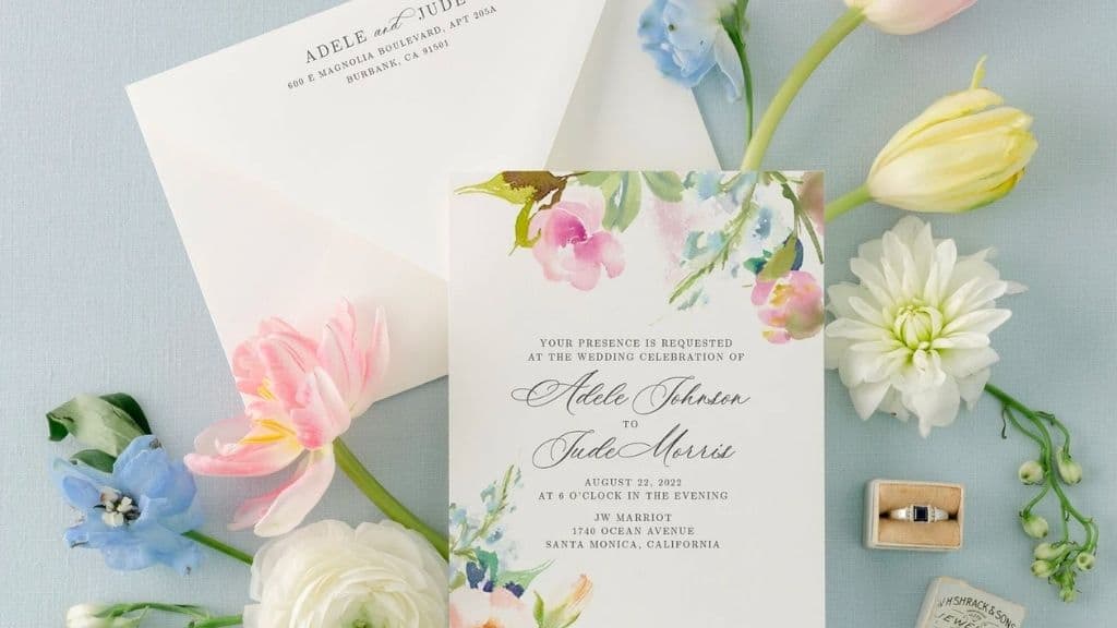 Elegant Spring Wedding Invitation Suite