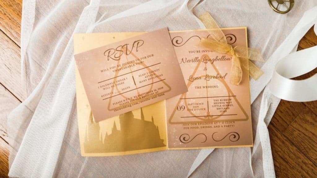 Wizard Themed Wedding Invitation