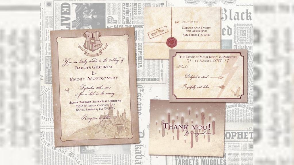 Wizarding Wedding Invitation Set