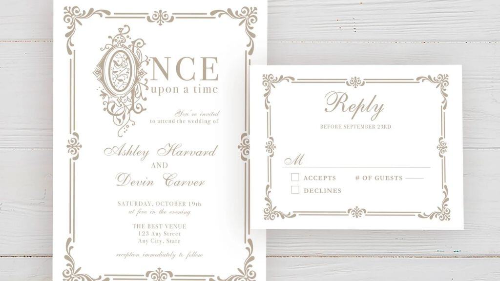 Go Print Plus Storybook Wedding Invitation Set
