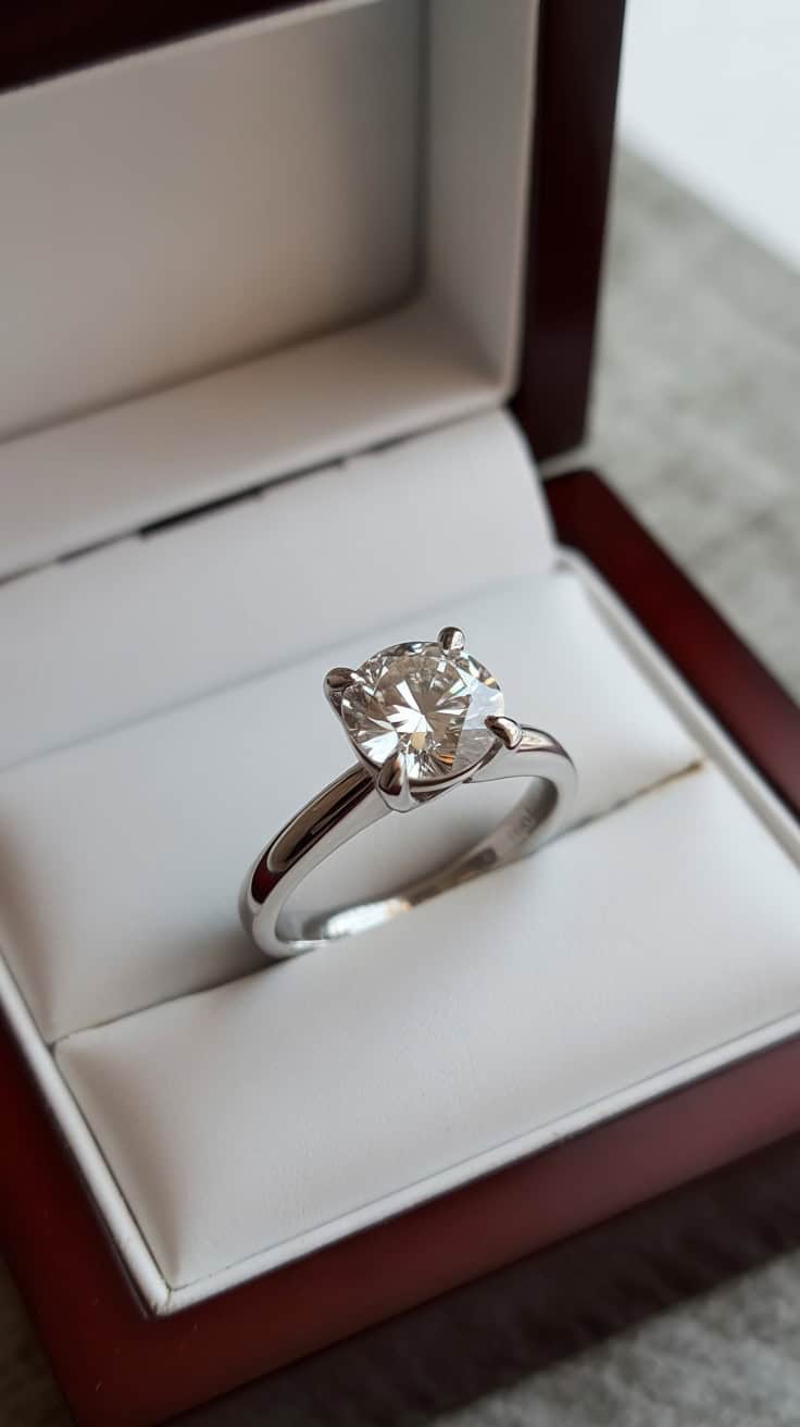 a close up photograph of an engagement