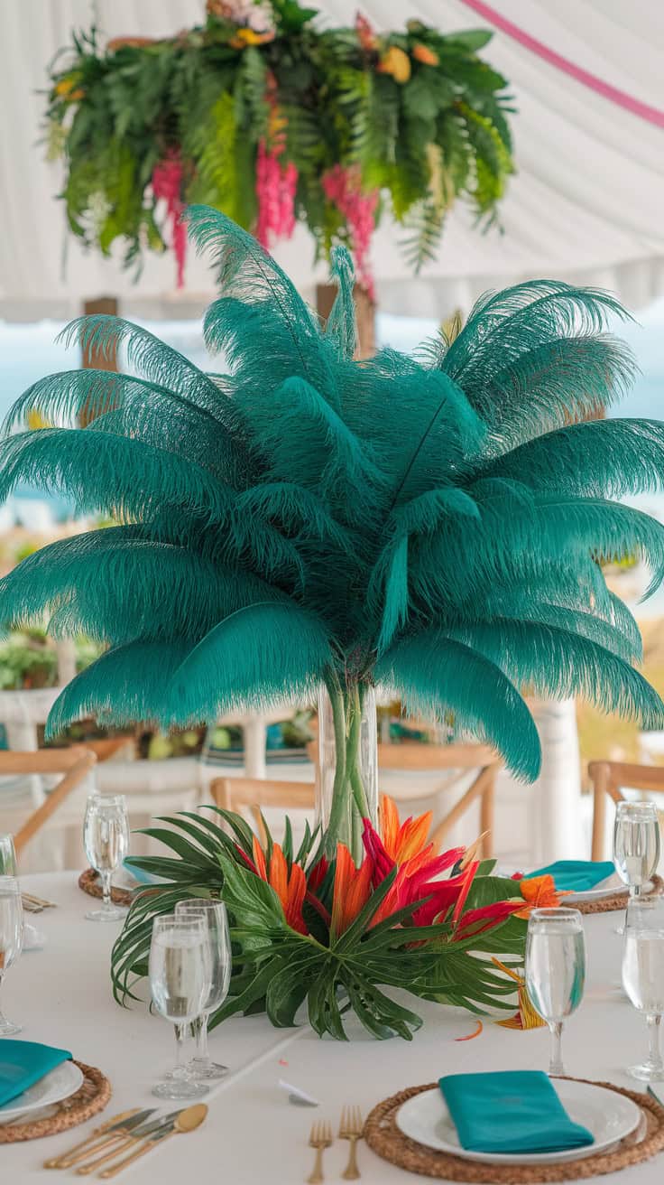 a tropical inspired wedding centerpiece reloQ DFRGOjureGnMe8YA I8osaBKbRMeBmq4 Xy3Q