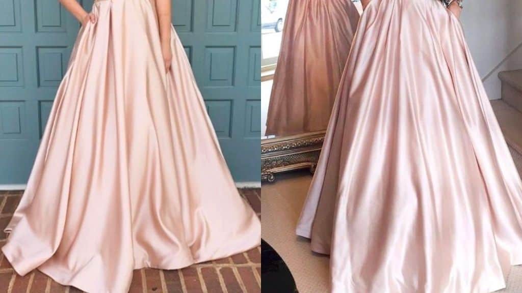 Blush Pink Duchess Satin Maxi Skirt