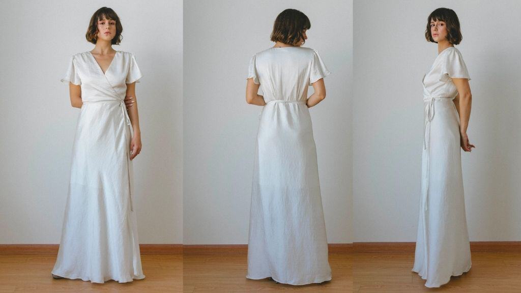 April Floor-Length Wrap Dress