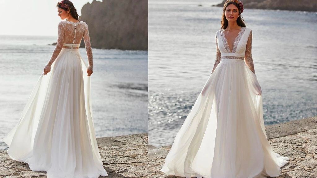 Customized Bohemian Wedding Dress