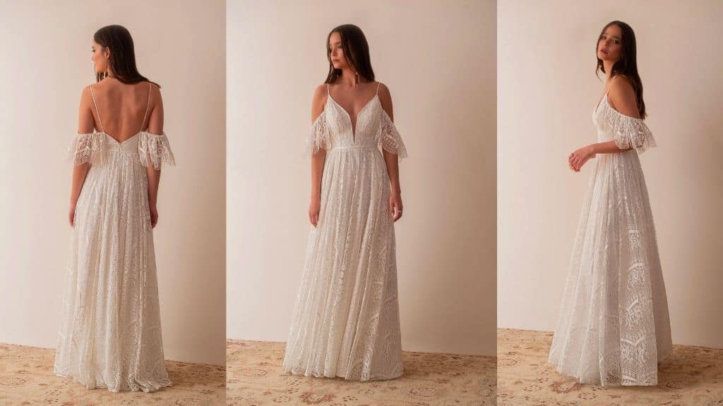 Fit and Flare Boho Wedding Dress