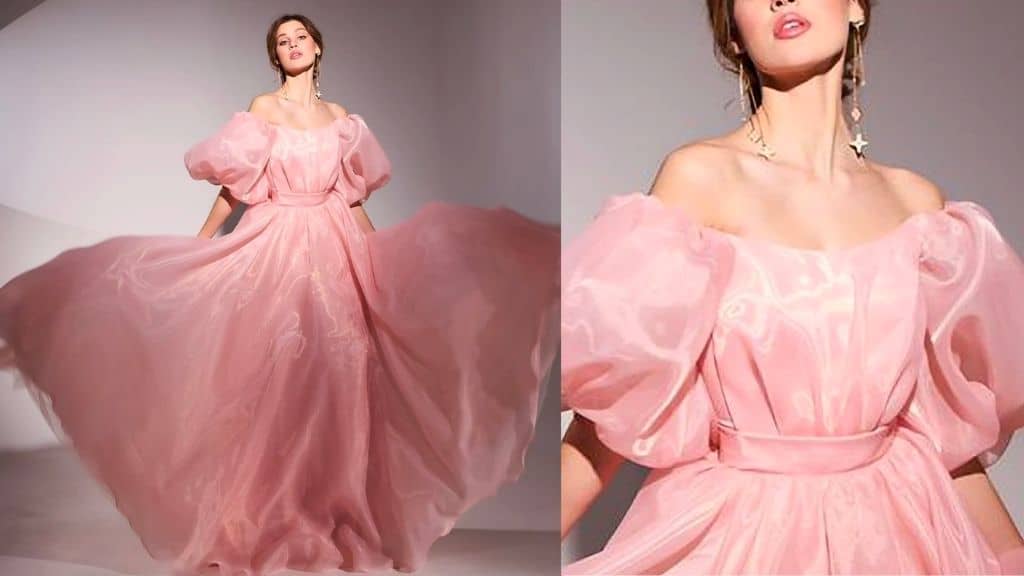 Blush Pink Full Skirt Ball Gown