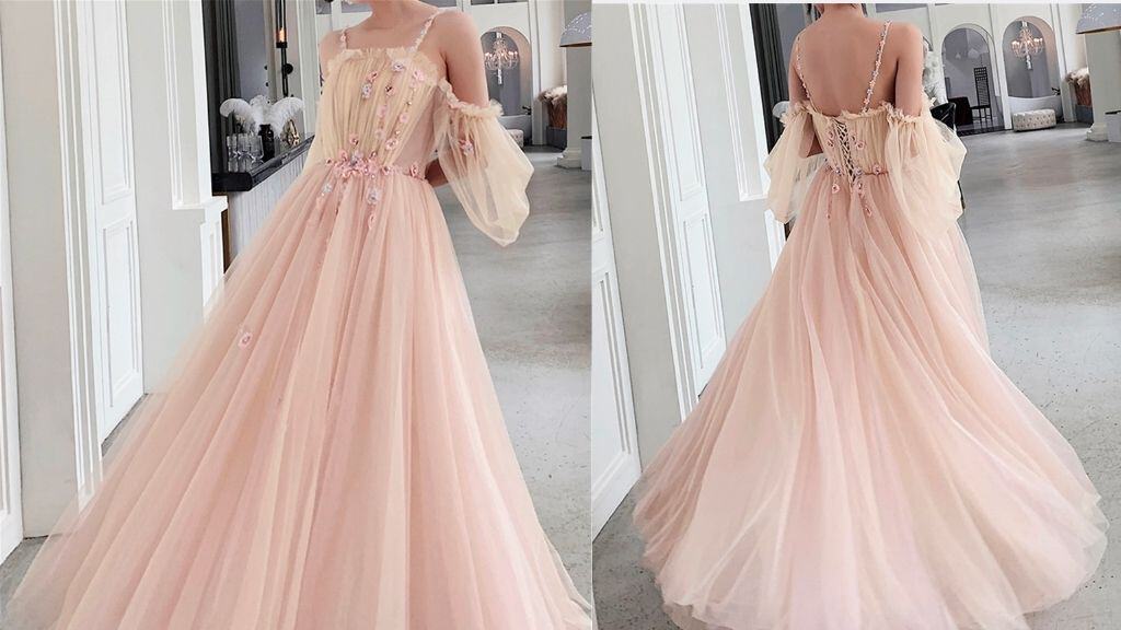 Dreamy Blush Baby Doll Wedding Dress