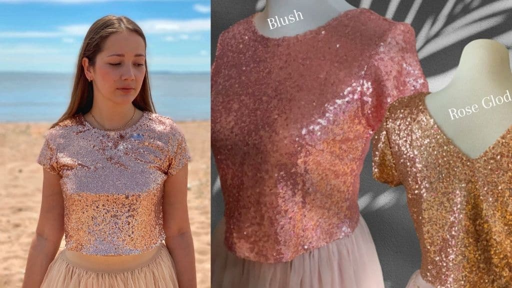 Bridesmaid Handmade Sequin Top