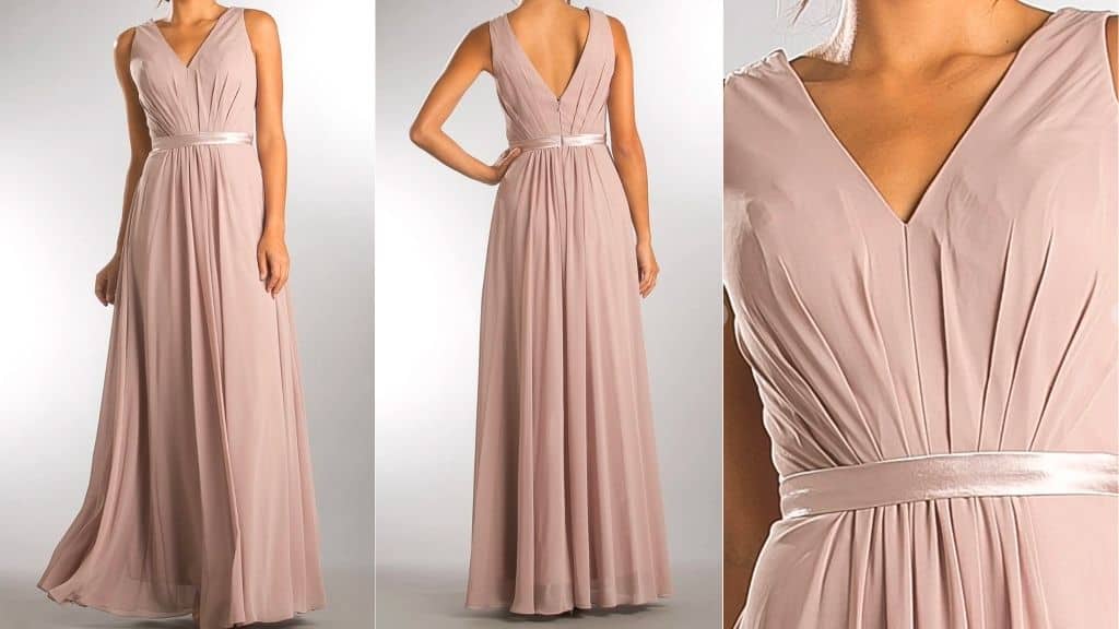 Bridesmaid Classic Taupe Chiffon Dress