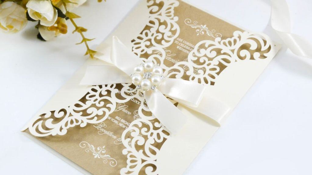 Hand-Drawn Laser Cut Gate Fold Invitation