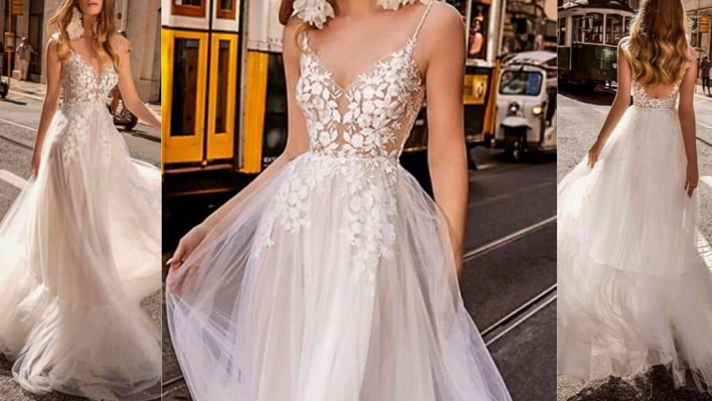 Fairy Wedding Dress with Lace and Tulle