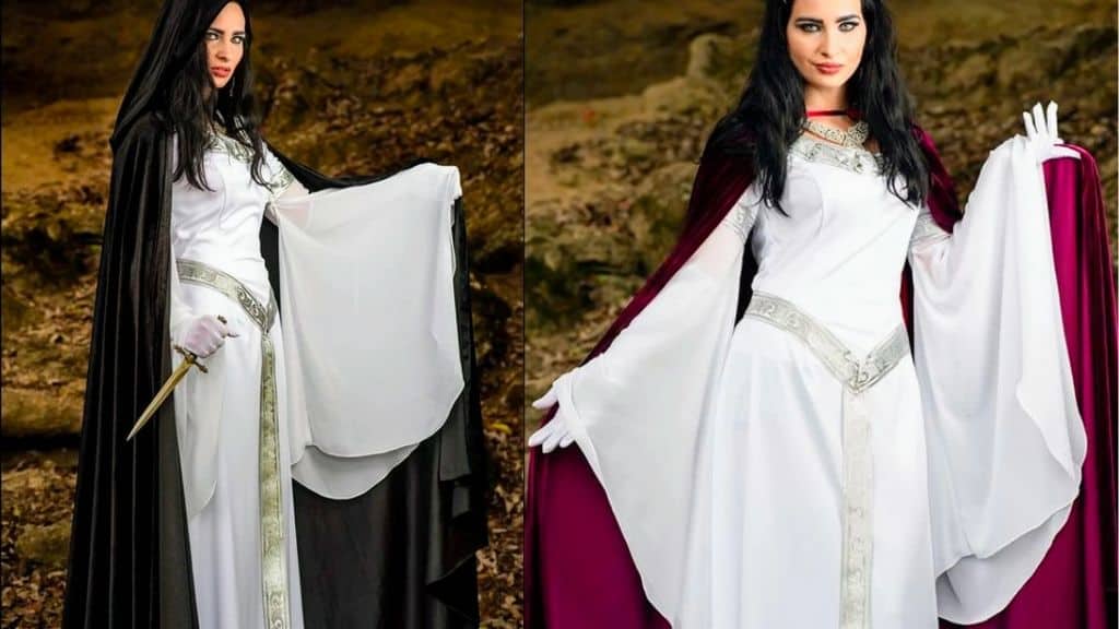 Medieval Inspired Chiffon Wedding Dress