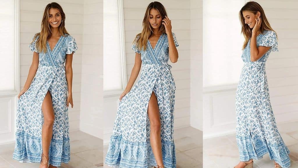 Ocean Blue Boho Summer Dress