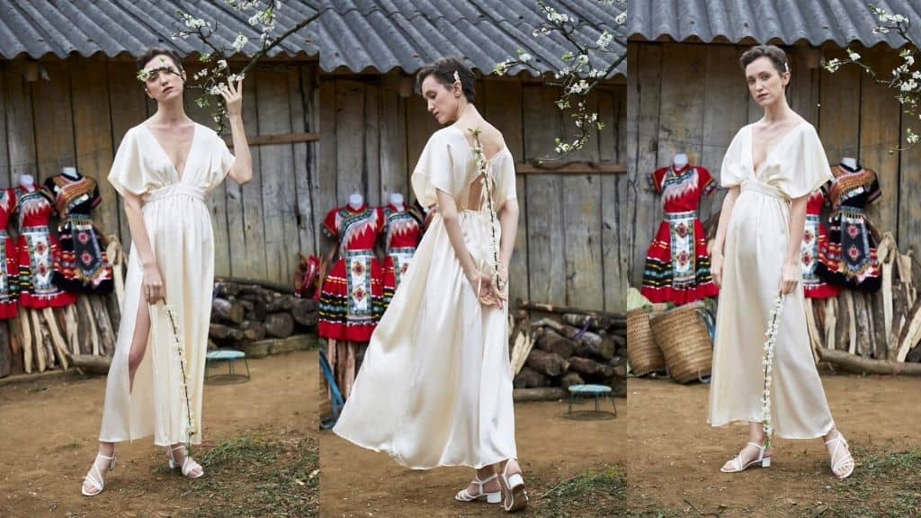 Handmade Open-Back Silk Summer Dress