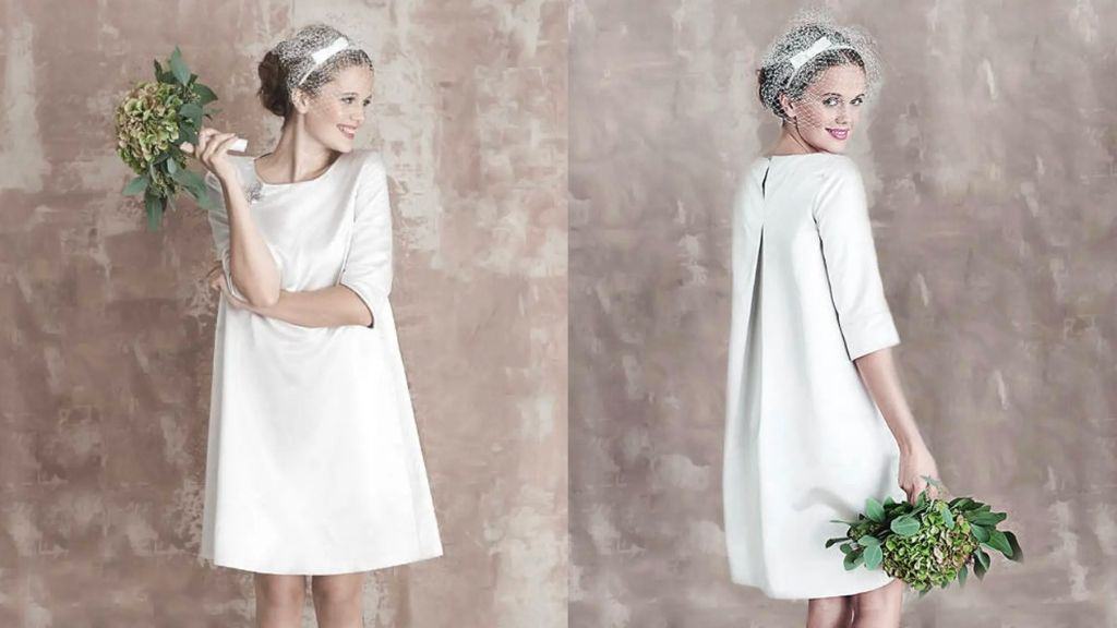 Modest Retro A-Line Wedding Dress
