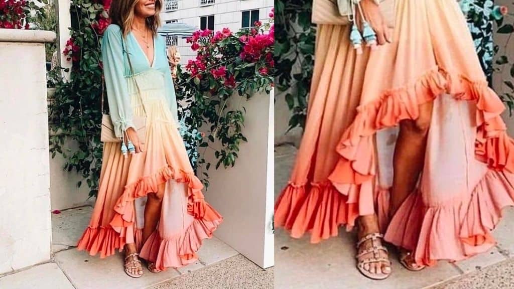 Rust Infinity Floor-Length Multiway Dress