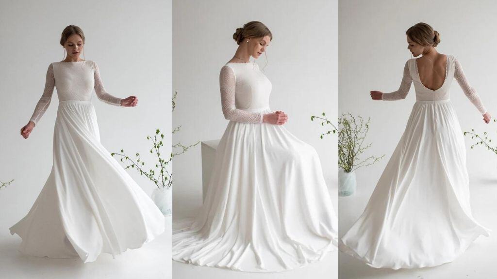 Bohemian Open Back Nature Wedding Dress