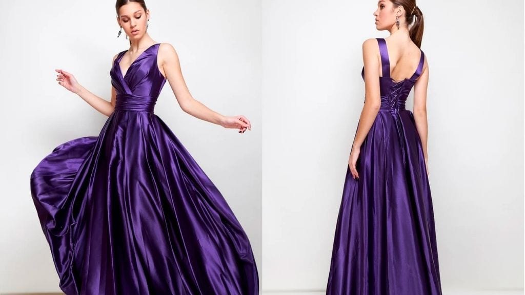 Customizable Long Purple Dress